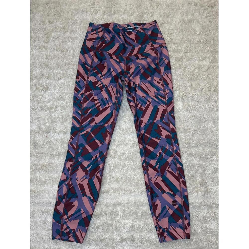 L.L. Bean multicolored activewear high-rise stretch performance leggings Size XS